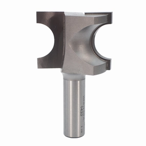 1433 Half Round (Bull Nose) Router Bit 1/2" SH 3/8" R X 3/4" Co X 1-1/4" CL 1-5/8" D
