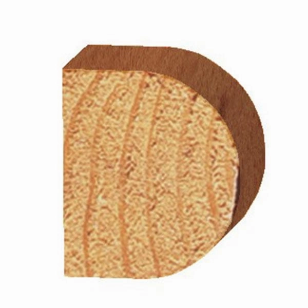 1433 Half Round (Bull Nose) Router Bit 1/2" SH 3/8" R X 3/4" Co X 1-1/4" CL 1-5/8" D