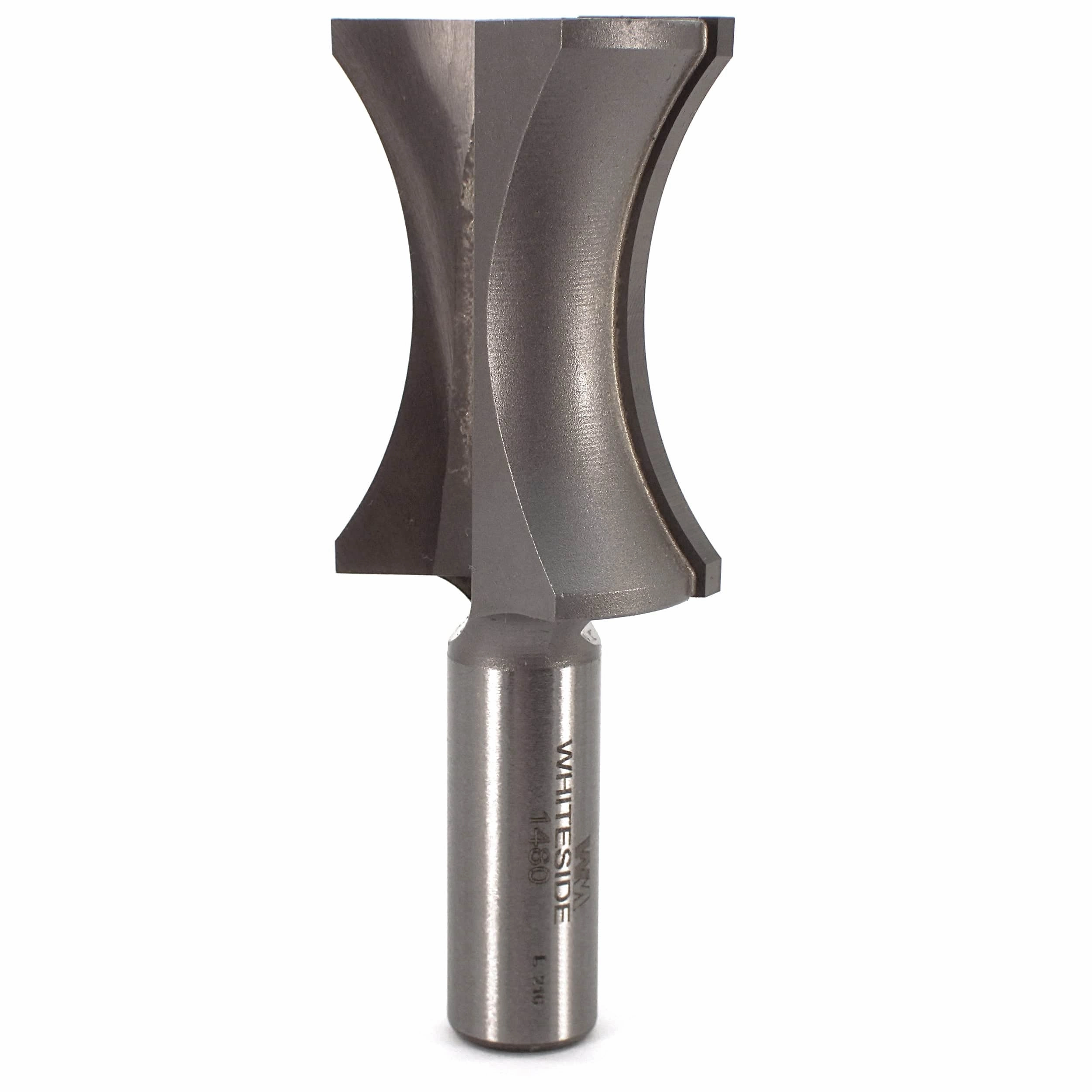 1480 Oval Edge (Half Bull Nose) Router Bit 1-1/2" A X 1/4" B X 1-3/4" CL 1-1/4" D