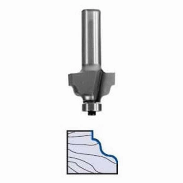 3172 Wavy Edge Router Bit 1/2" SH 1/8" R 1-1/4" D X 3/4" CL X 2-1/2" OL