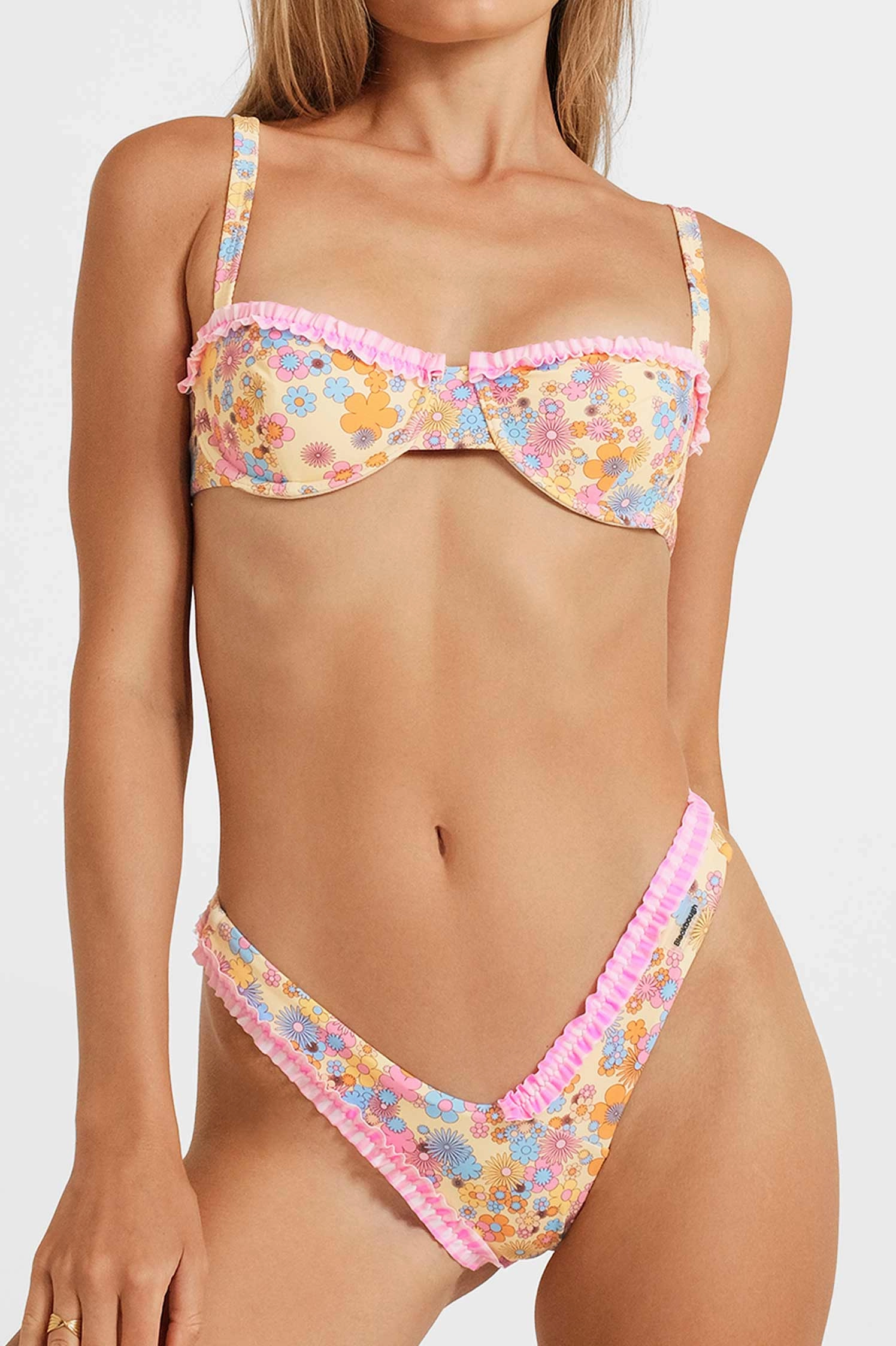 Amelia Frilled Underwire Top / Picnic Party