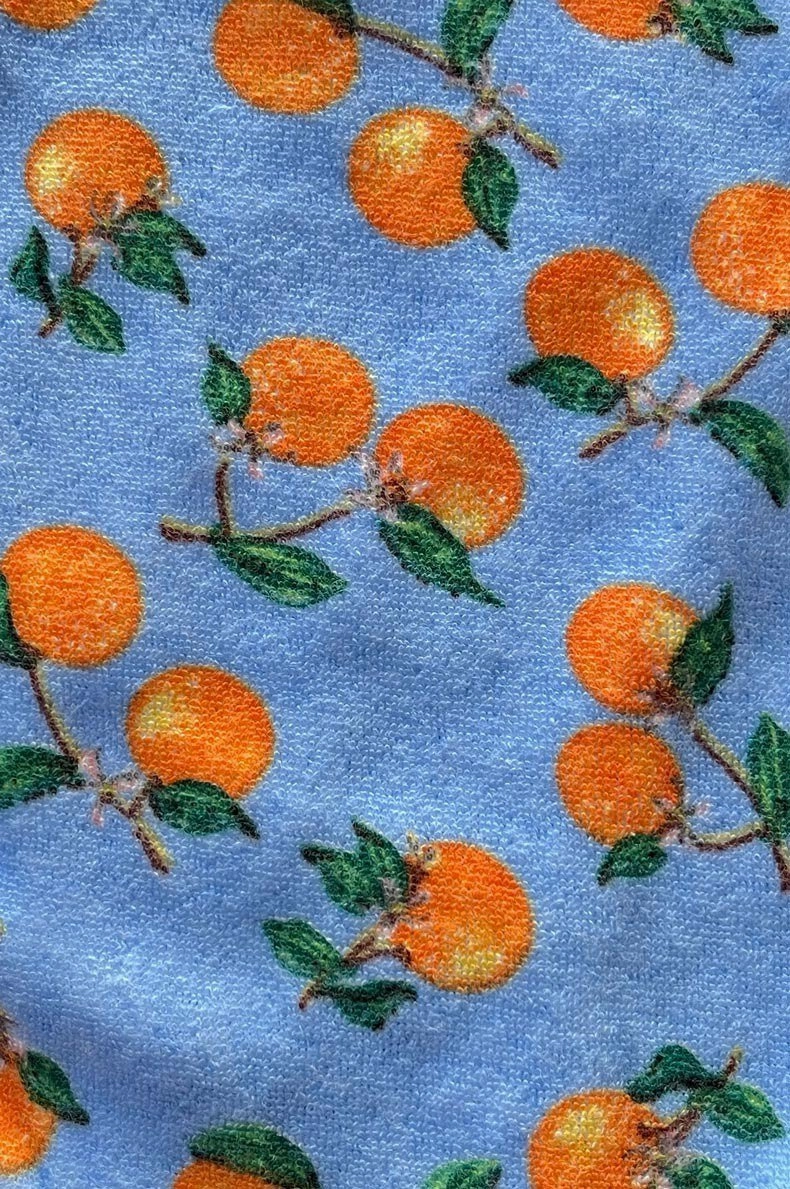 Ava Halterneck Top / Citrus Sky Terry FINAL SALE