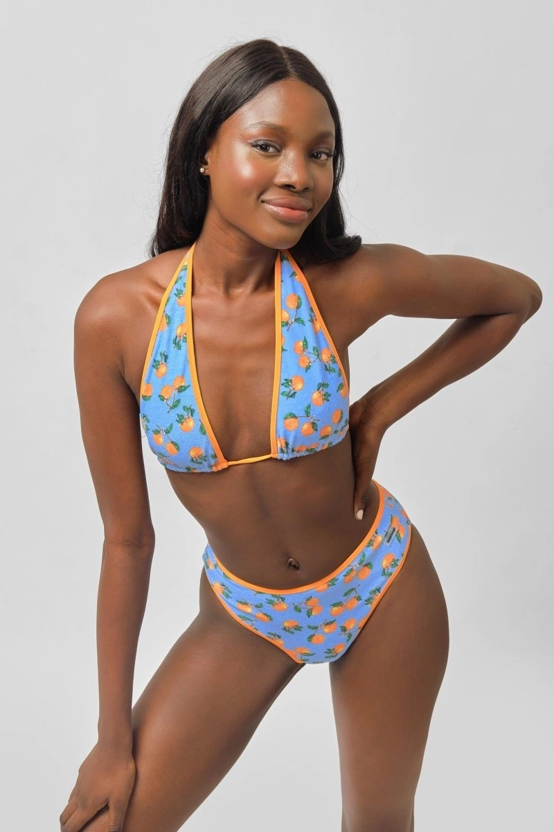 Ava Halterneck Top / Citrus Sky Terry FINAL SALE