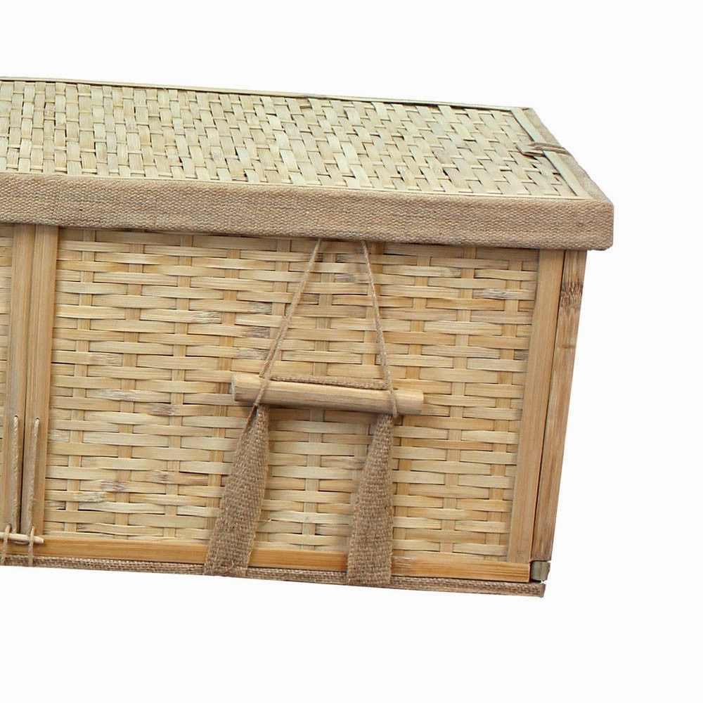 Biodegradable 6-Point Coffin for Burial or Cremation in Bamboo - Eco-Friendly & Sustainable