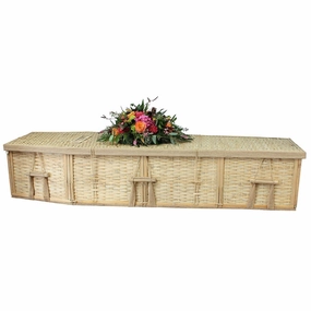 Biodegradable 6-Point Coffin for Burial or Cremation in Bamboo - Eco-Friendly & Sustainable