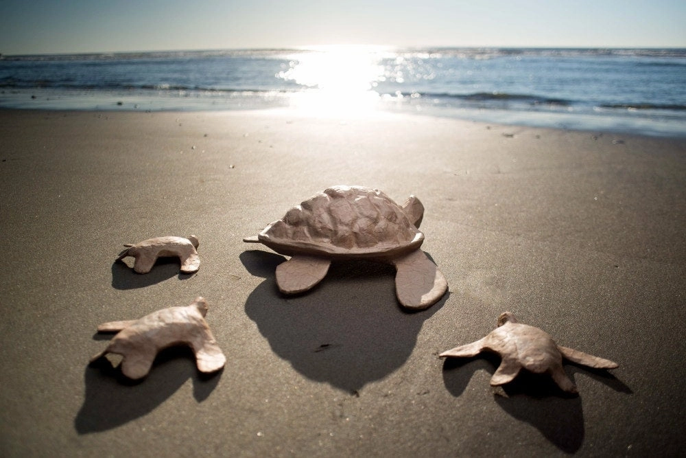 Biodegradable Paper Turtle Water Burial Urn