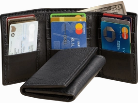 Black American Bison Trifold Wallet