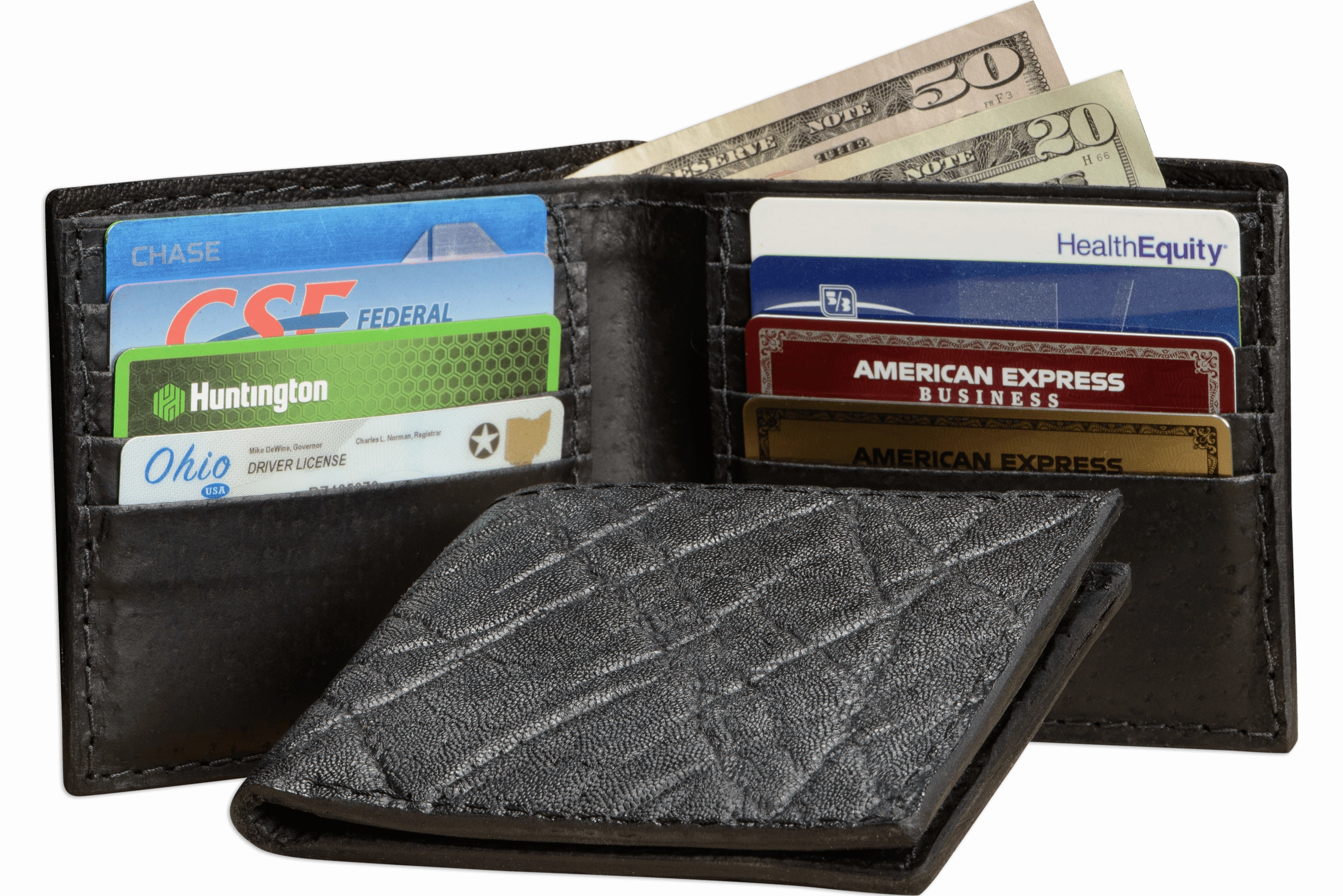 Black Elephant Bifold Wallet