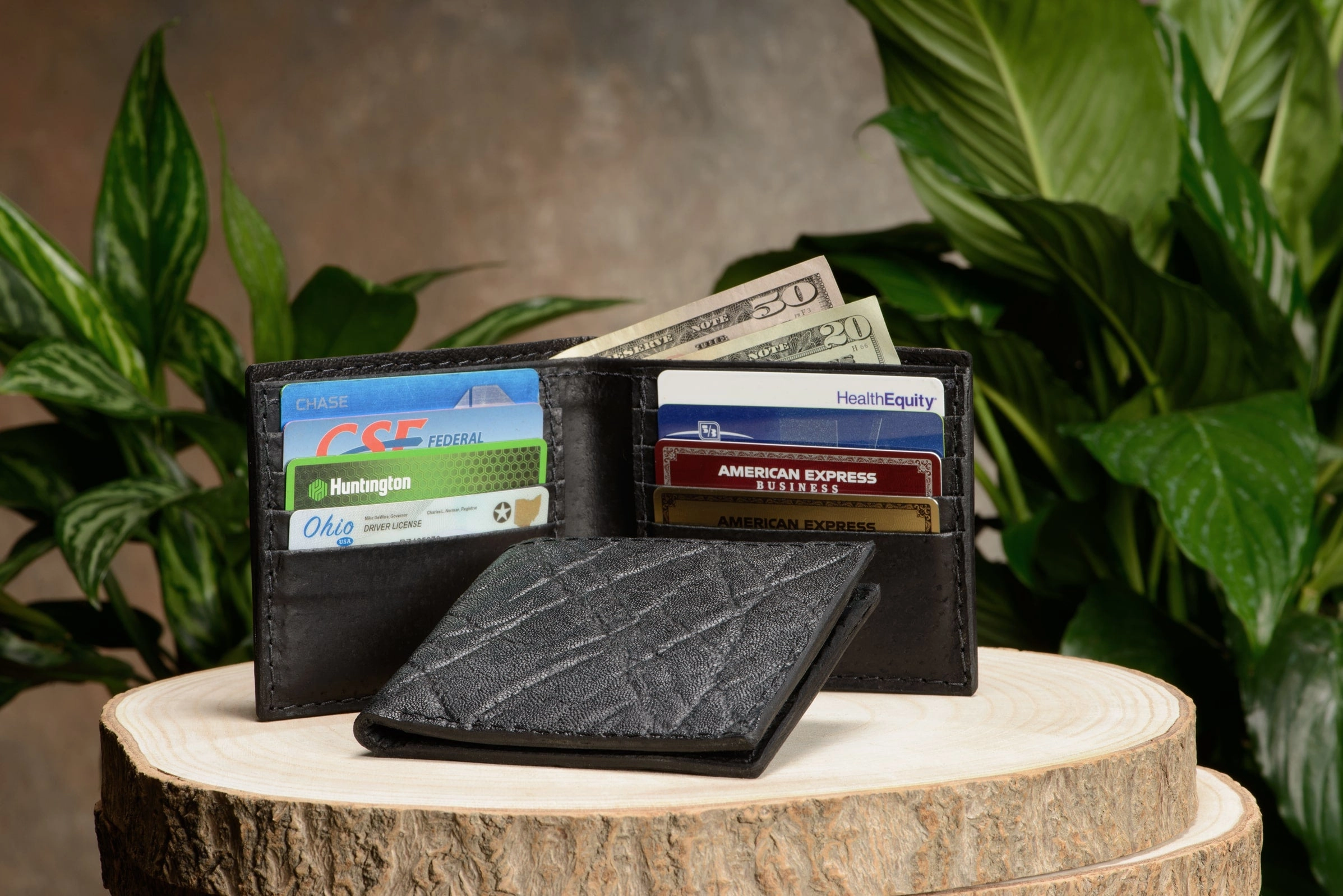 Black Elephant Bifold Wallet