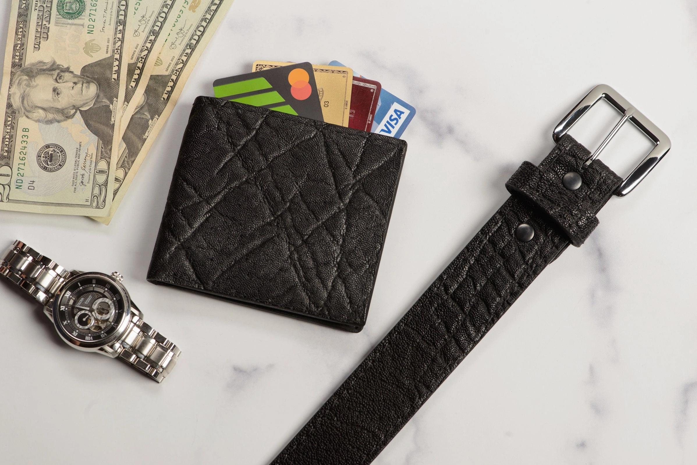 Black Elephant Bifold Wallet
