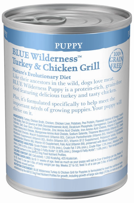 Blue Buffalo Wilderness Turkey & Chicken Grill Puppy Canned Dog Food