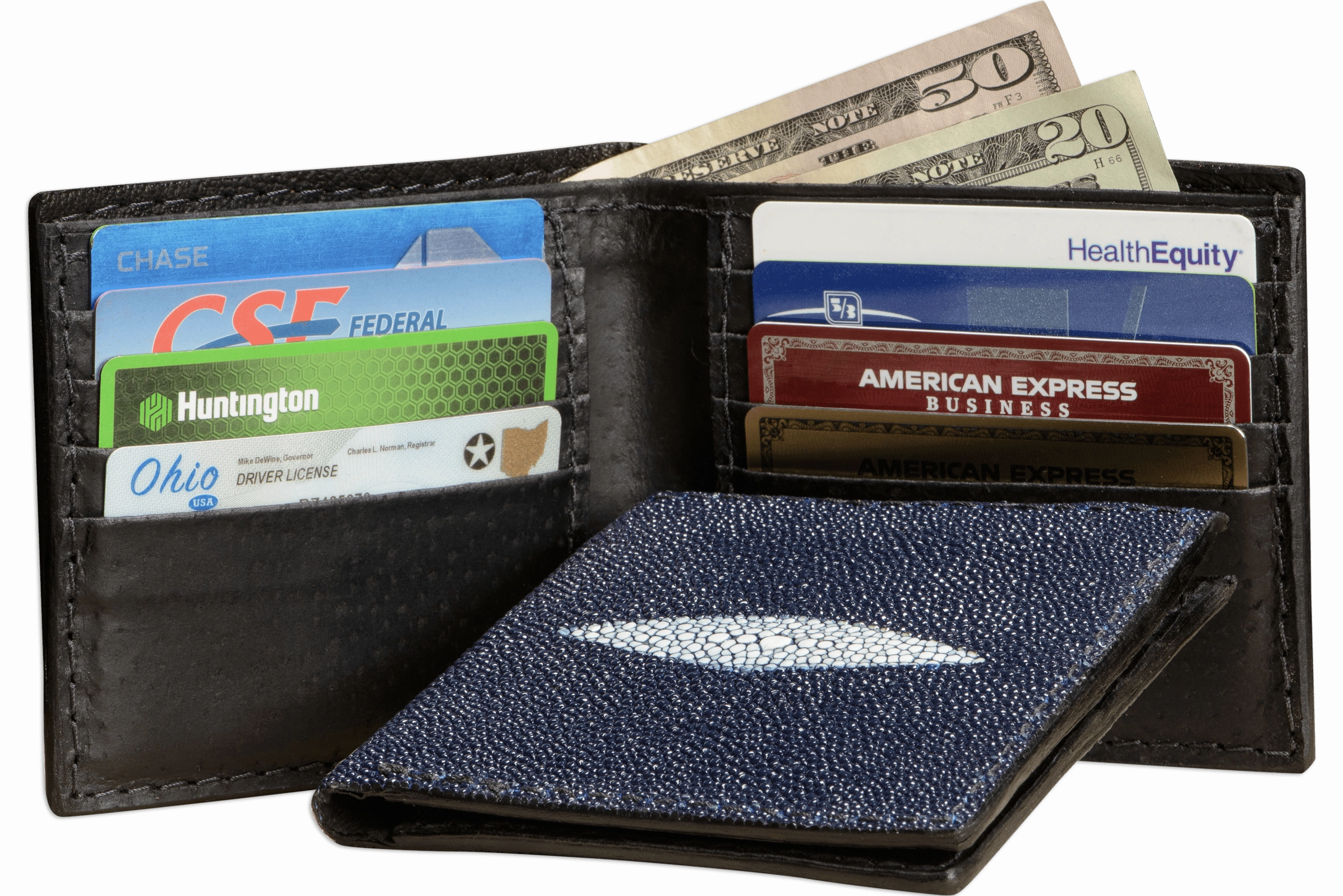 Blue Stingray Bifold Wallet