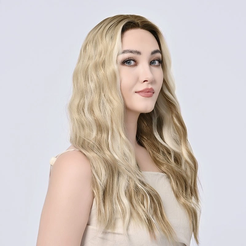 Brenda Collection-Daisy 26 inches Highlight ombre blonde body wave lace wigs