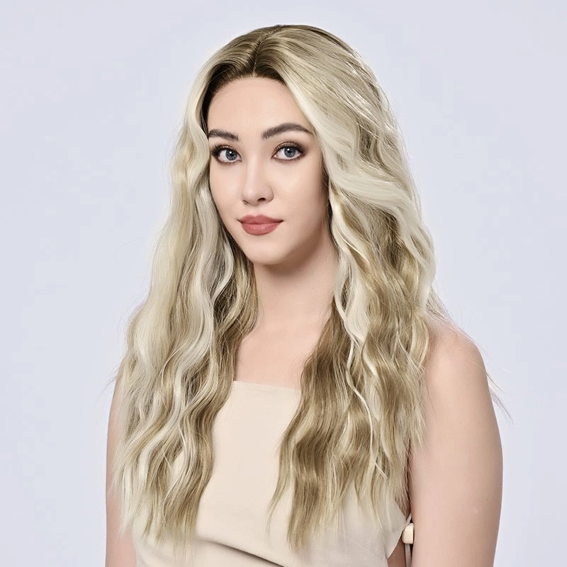 Brenda Collection-Daisy 26 inches Highlight ombre blonde body wave lace wigs