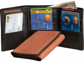 Brown American Bison Trifold Wallet