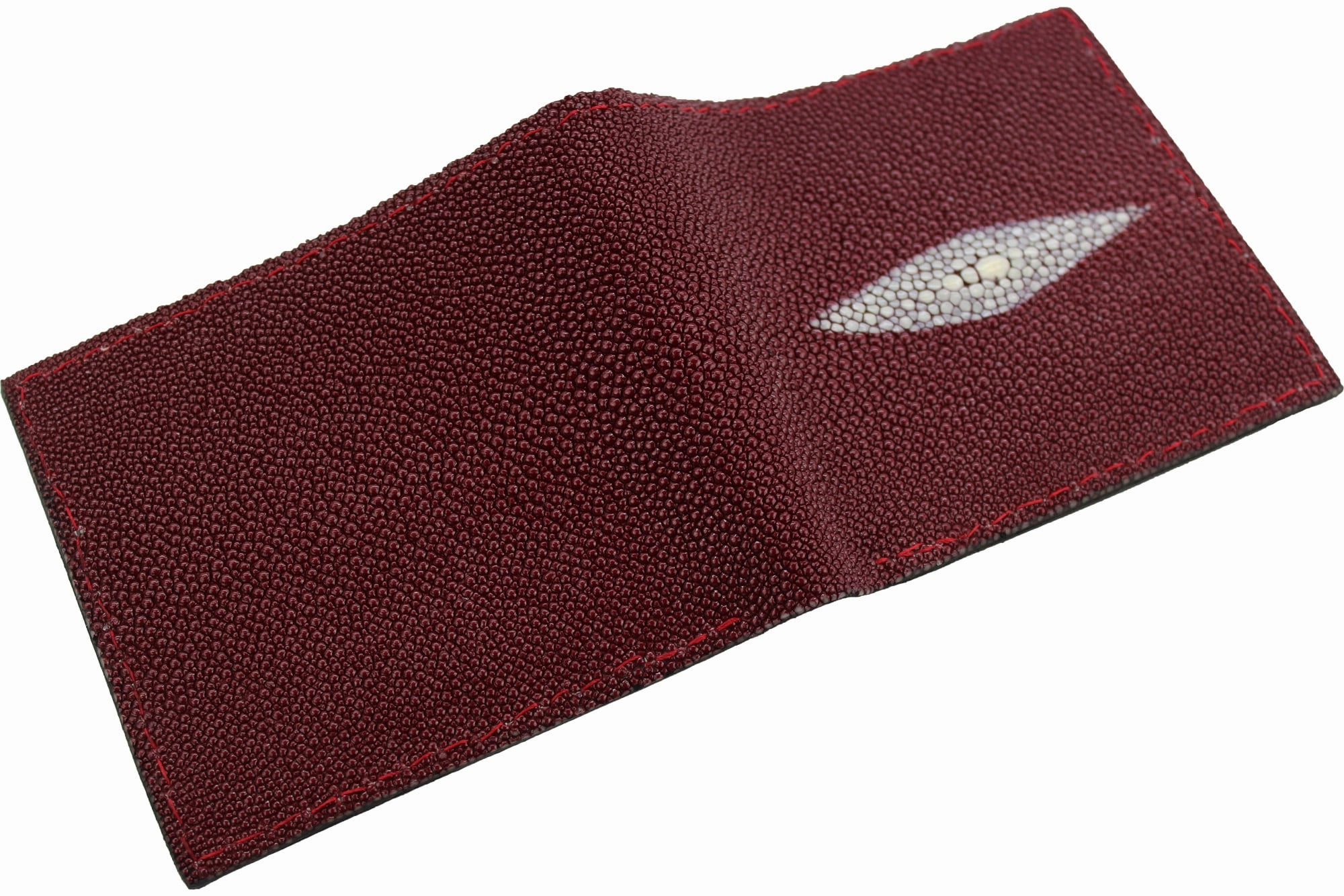 Burgundy Stingray Bifold Wallet