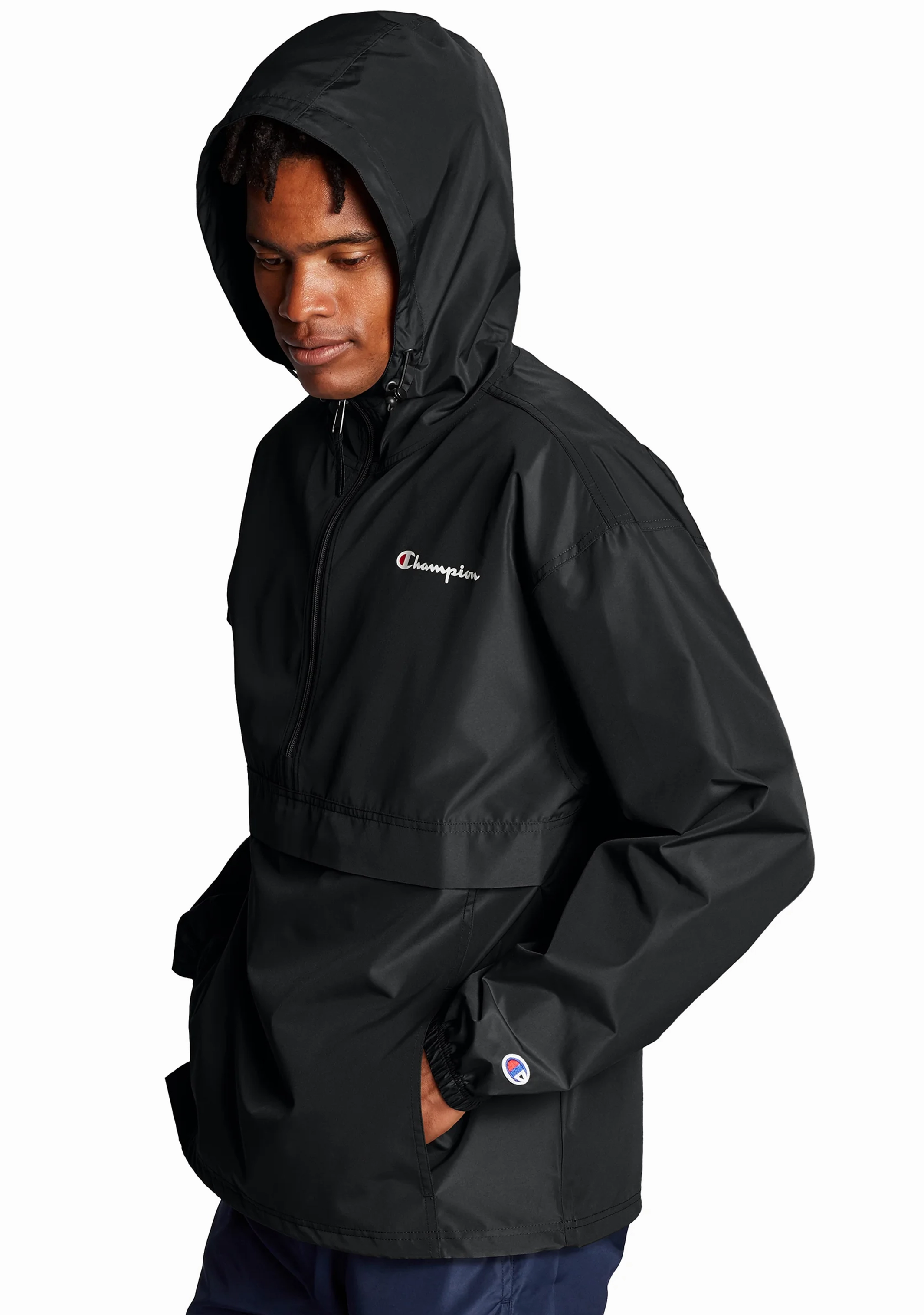 Champion Mens US Quarter Zip Packable Jacket