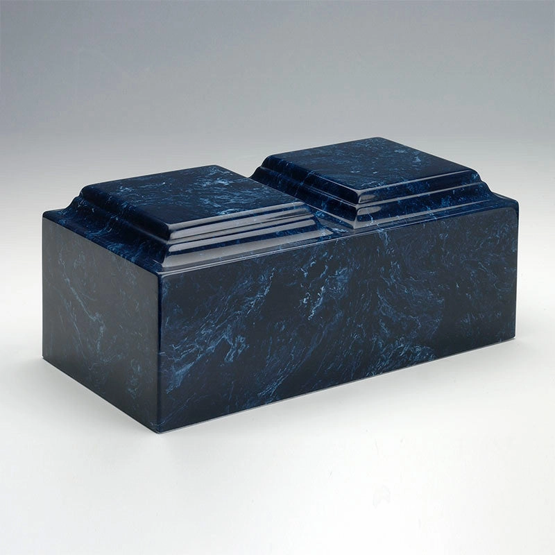 Classic Cultured Marble Urn in Navy