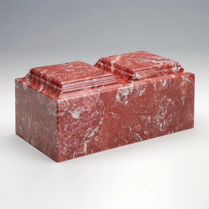 Classic Cultured Marble Urn in Rose