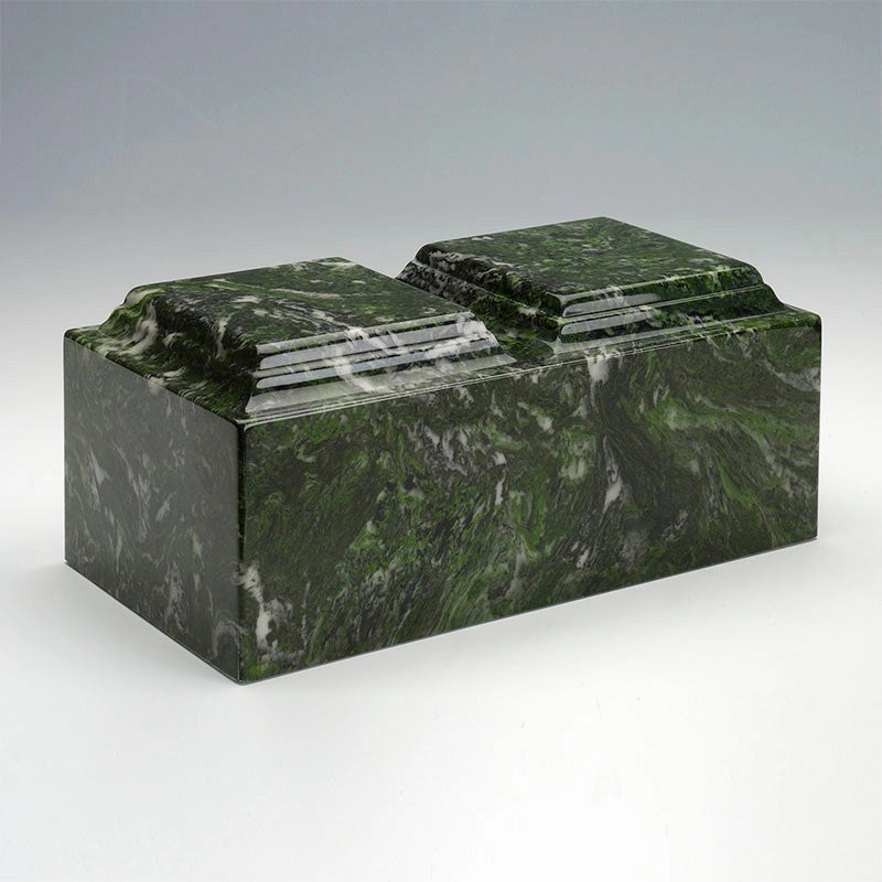 Classic Cultured Marble Urn in Verde