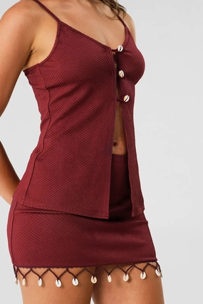 Coleen Mini Skirt / Henna