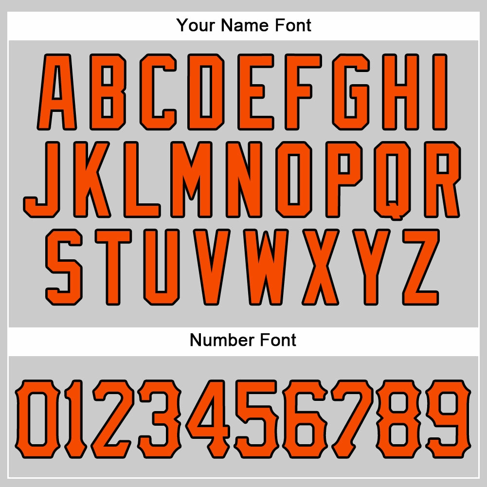 Custom Gray Orange-Black Authentic Baseball Jersey