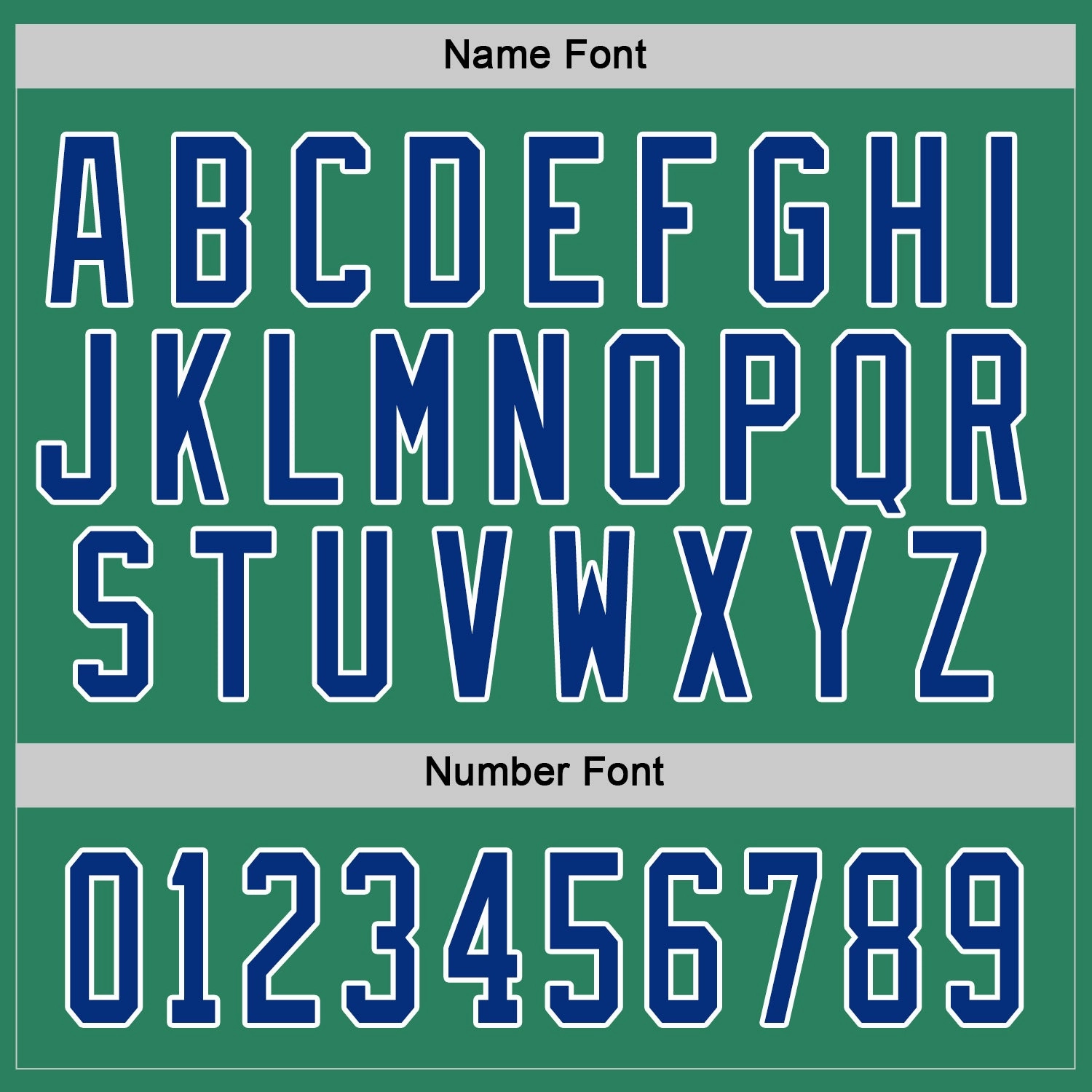 Custom Kelly Green Royal-White Hockey Jersey