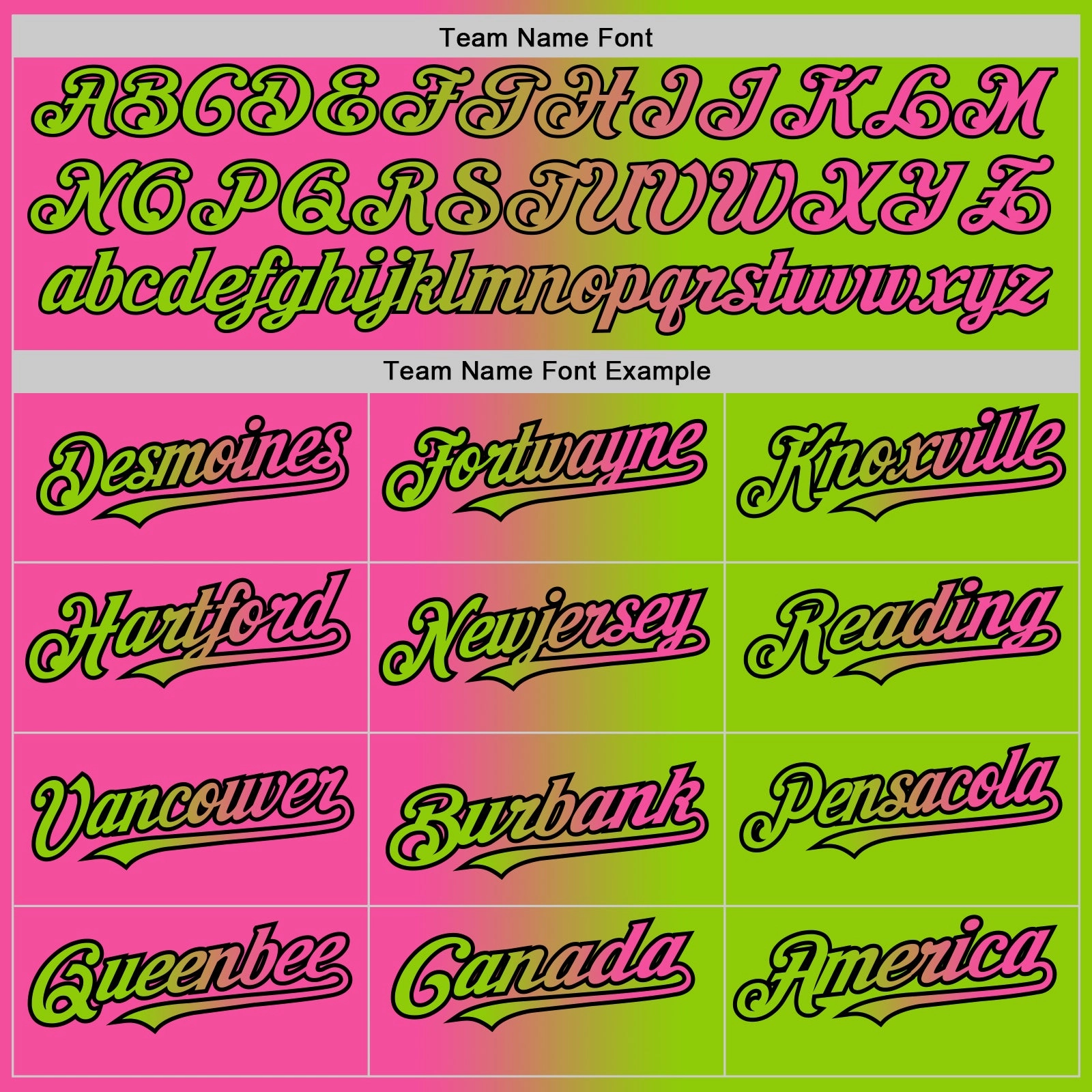 Custom Neon Green Pink-Black Authentic Gradient Fashion Baseball Jersey