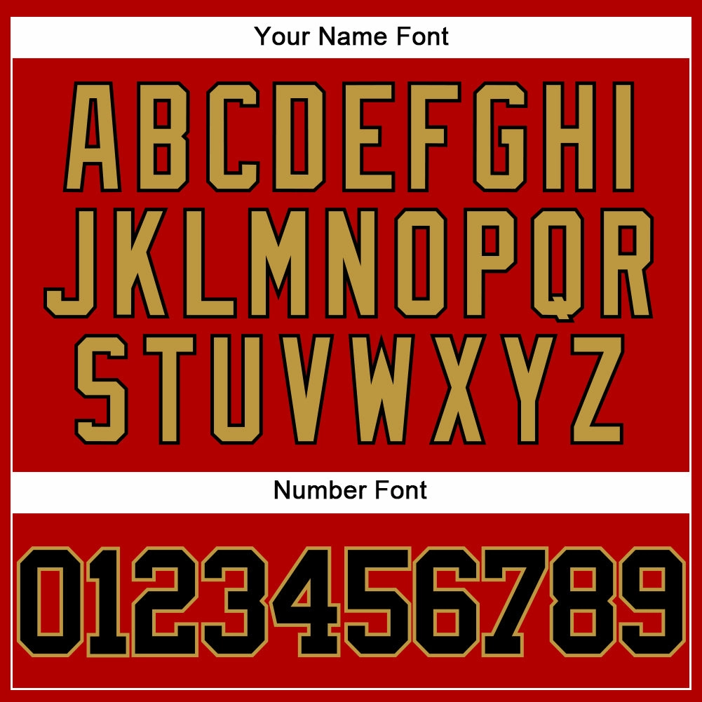 Custom Red Black-Old Gold Authentic Baseball Jersey