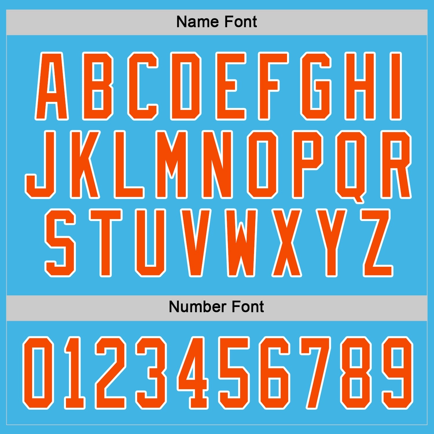 Custom Sky Blue Orange-White Hockey Jersey
