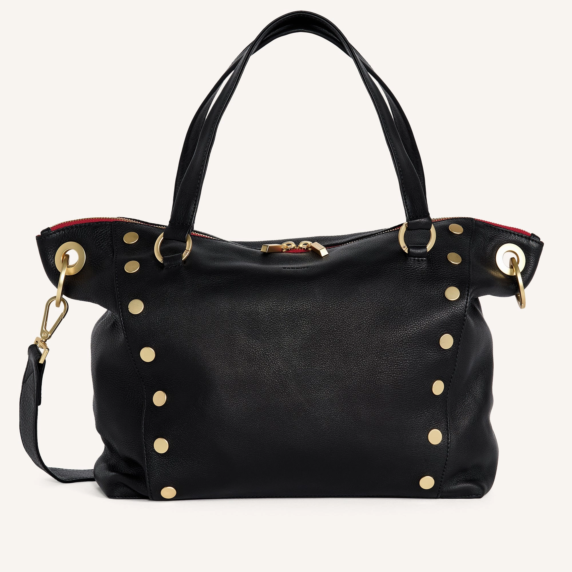 Daniel | Black/Brushed Gold Red Zip | Lrg