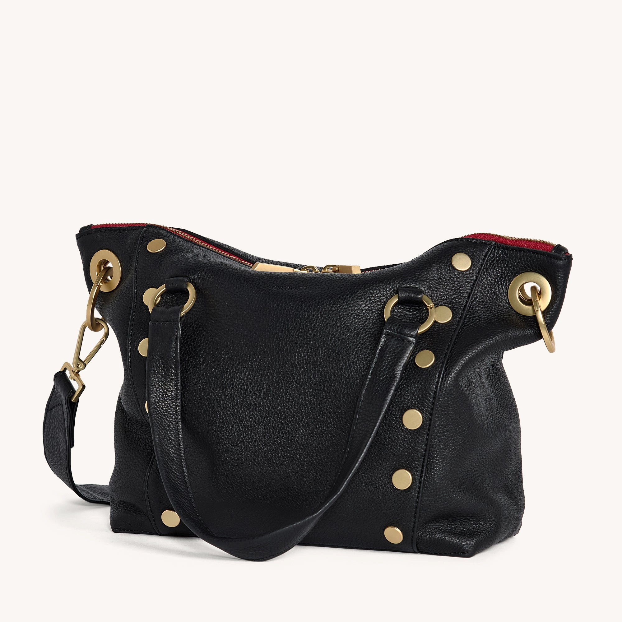 Daniel | Black/Brushed Gold Red Zip | Med