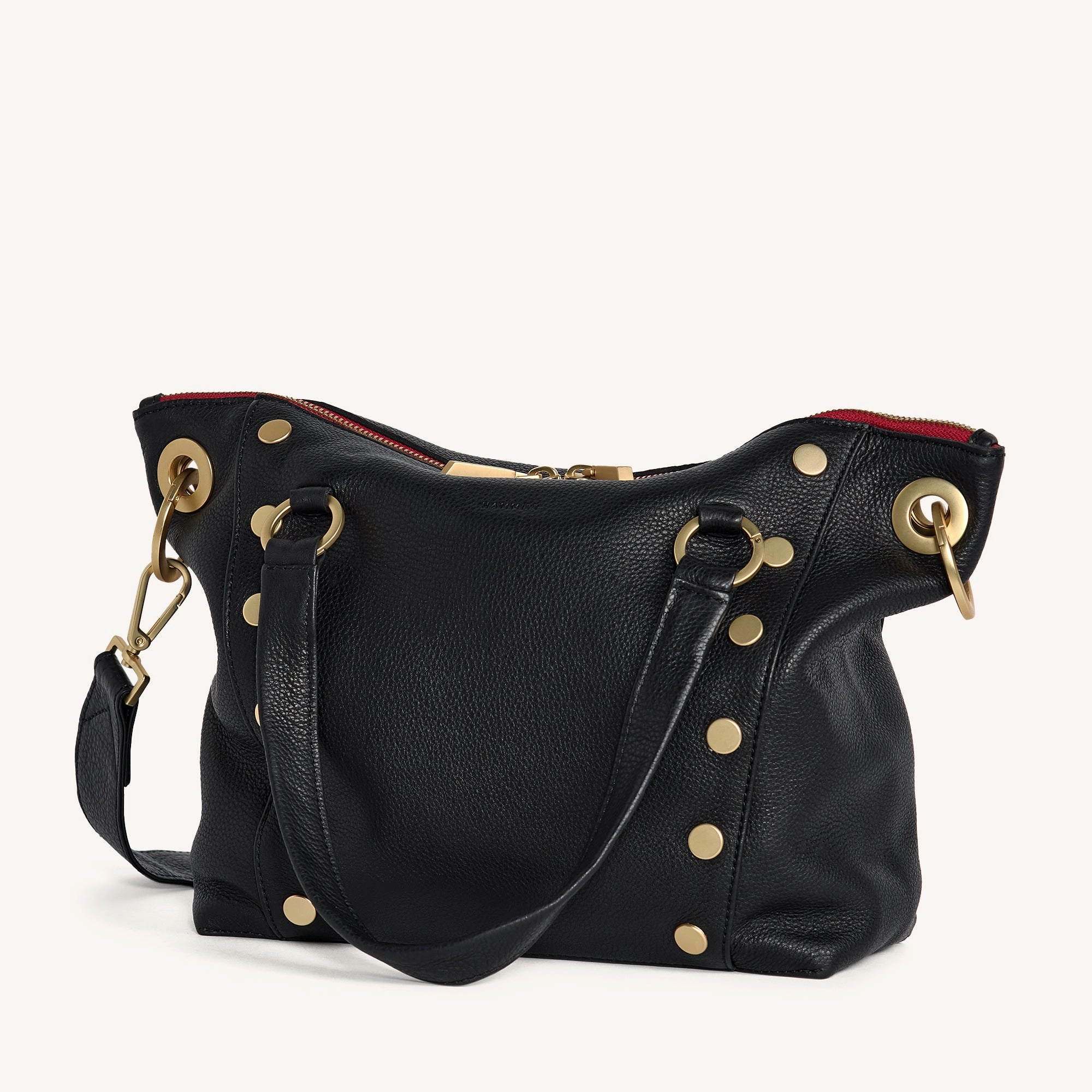Daniel | Black/Brushed Gold Red Zip | Med