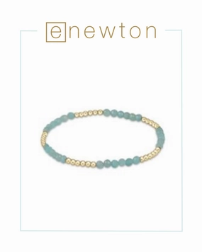 E Newton Blissful Pattern 2.5mm Bead Bracelet - Amazonite