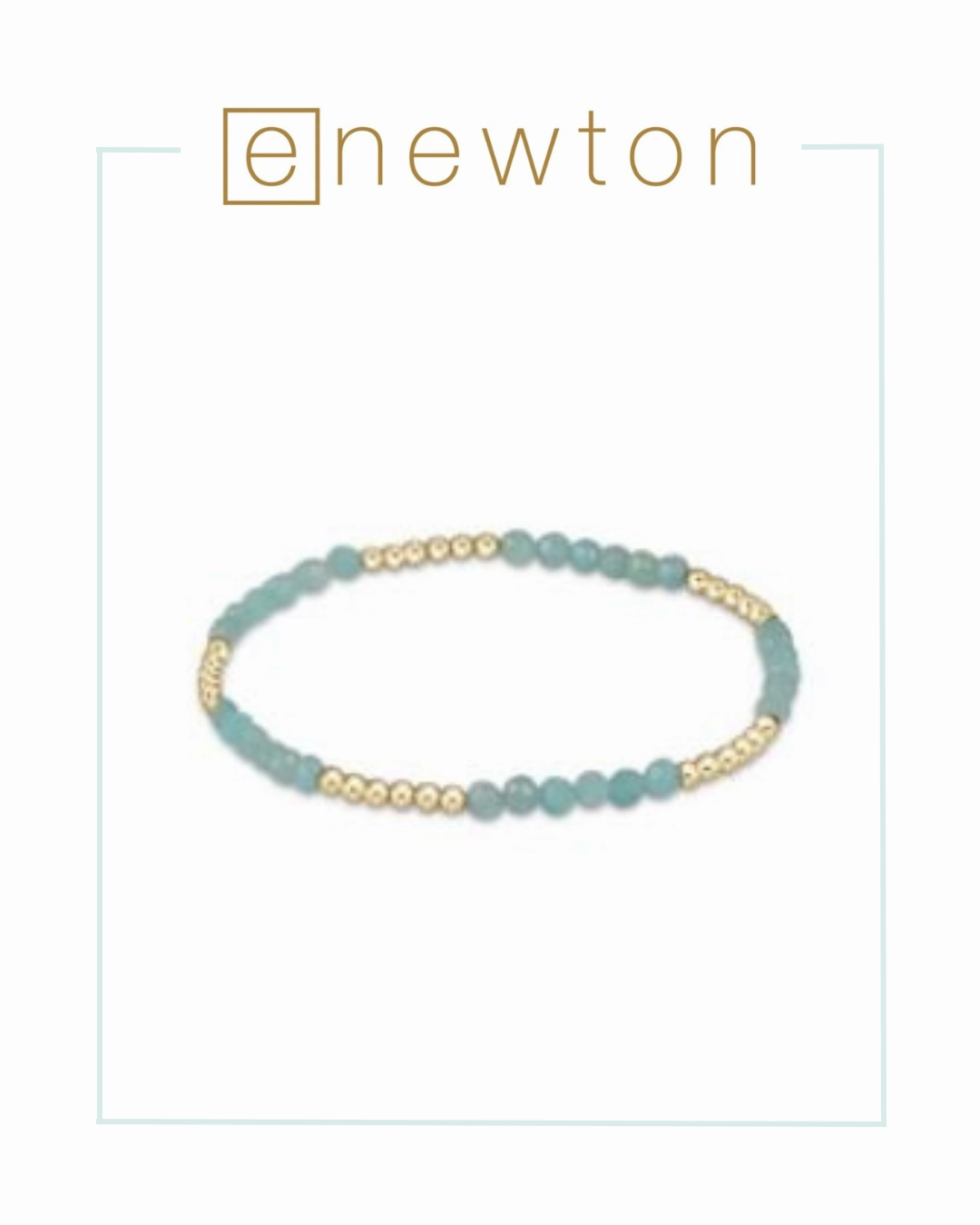 E Newton Blissful Pattern 2.5mm Bead Bracelet - Amazonite