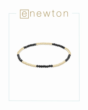 E Newton Classic Blissful Pattern 2mm Bead Bracelet - Faceted Hematite