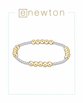 E Newton Classic Blissful Pattern Bead Bracelet - Mixed Metal