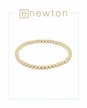 E Newton Classic Gold 4mm Bead Bracelet
