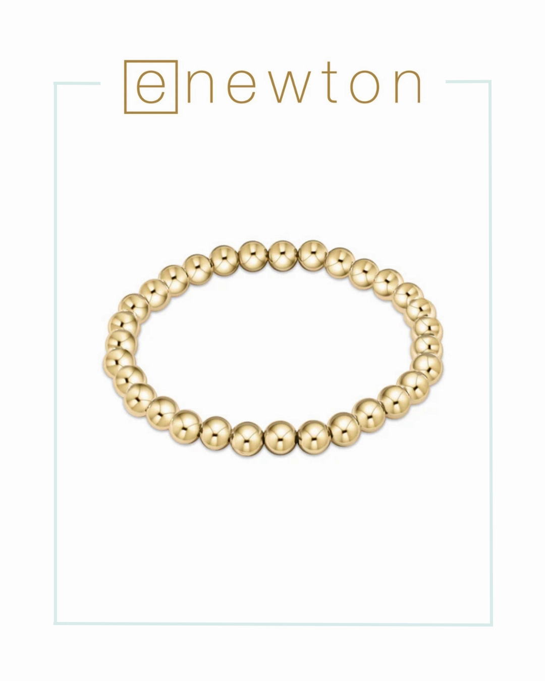 E Newton Classic Gold 6mm Bead Bracelet