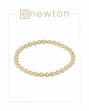 E Newton Classic Grateful Pattern 4mm Bead Bracelet