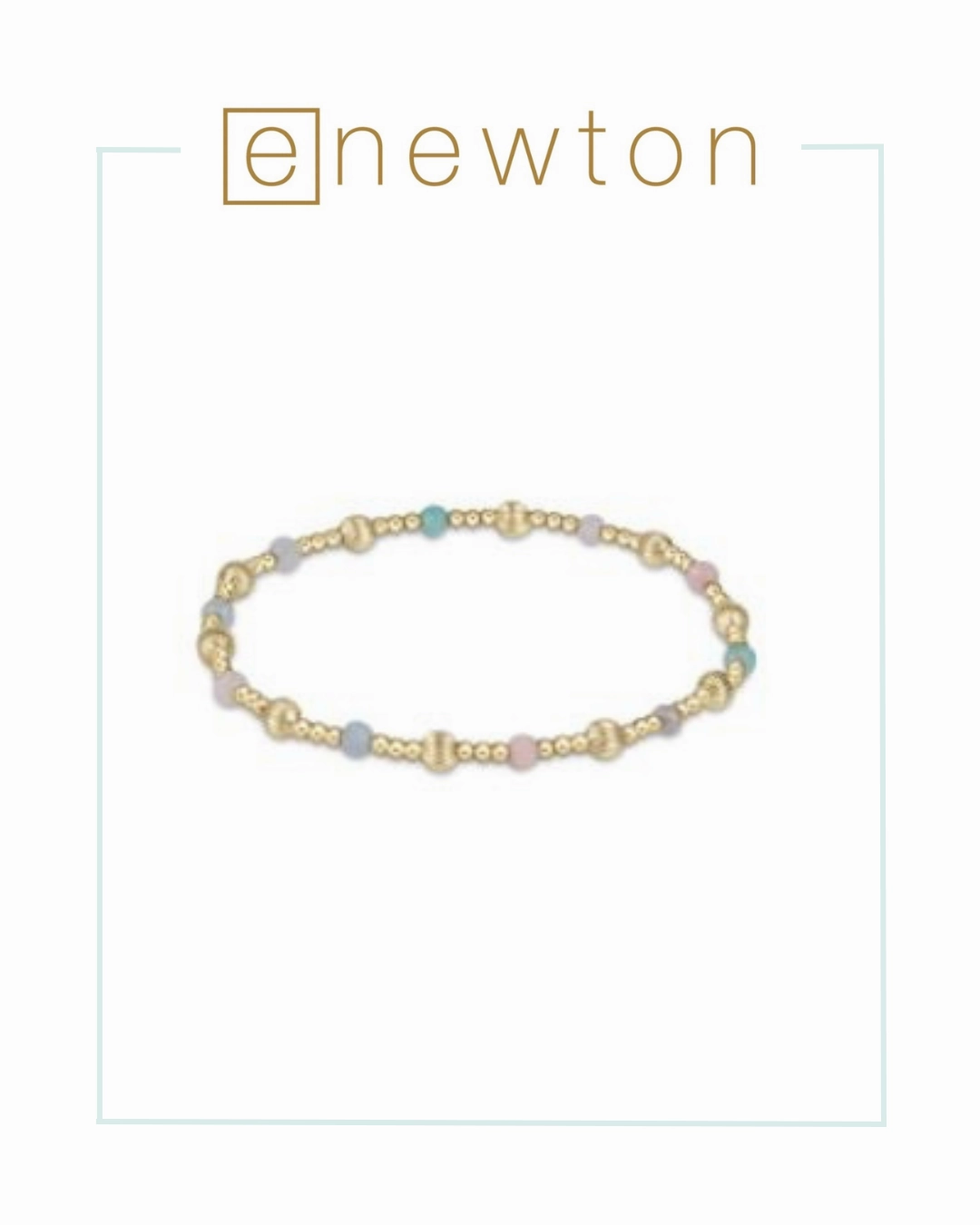 E Newton Dignity Sincerity Pattern 4mm Bead Bracelet - Hot Mess