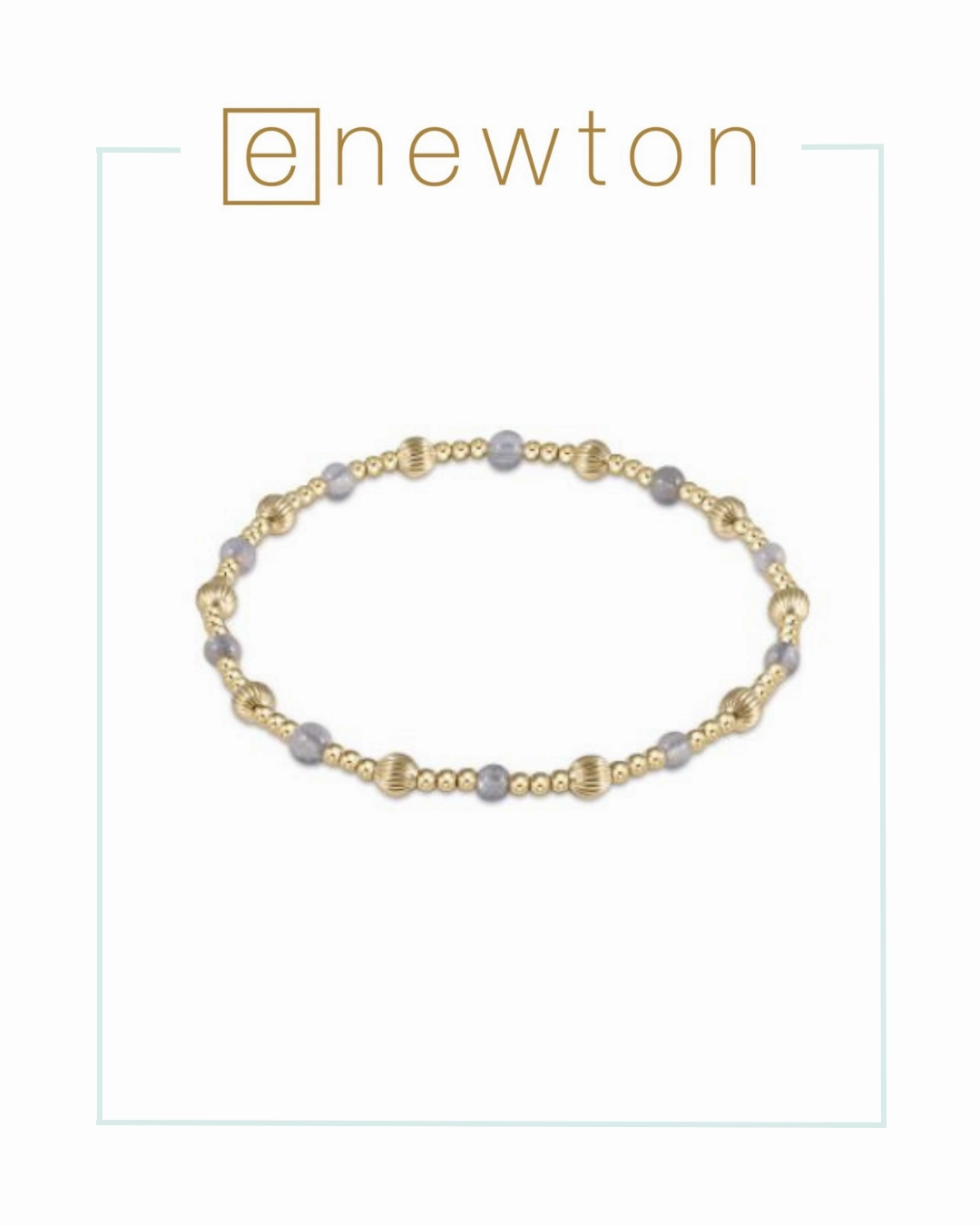 E Newton Dignity Sincerity Pattern 4mm Bead Bracelet - Labradorite