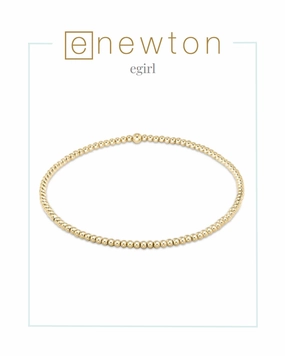 E Newton EGirl | Classic Gold 2mm Bead Bracelet