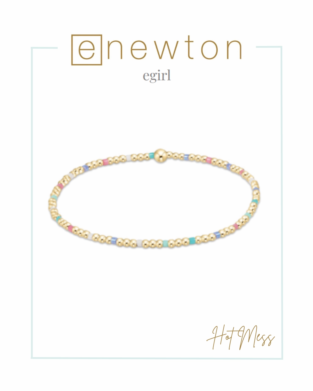 E Newton EGirl Hope Sincerity Pattern 2mm Bracelet
