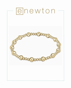 E Newton Extends | Classic Sincerity Pattern 5mm Bead Bracelet - Gold
