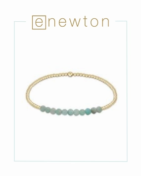 E Newton Gold Bliss 2mm Bead Bracelet - Amazonite