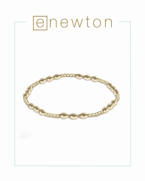 E Newton Harmony Joy Pattern 2mm Bead Bracelet - Gold