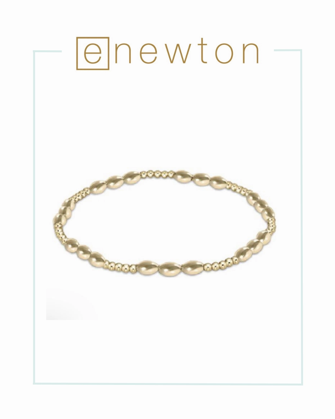 E Newton Harmony Joy Pattern 2mm Bead Bracelet - Gold
