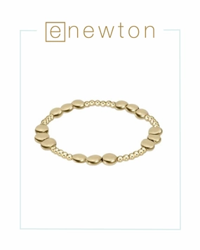 E Newton Honesty Joy Pattern 6mm Bead Bracelet - Gold