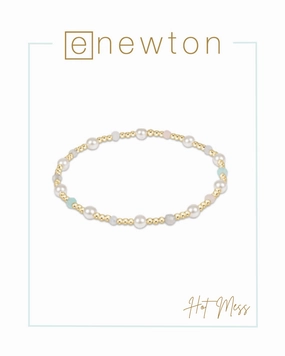 E Newton Pearl Sincerity Pattern 4mm Bead Bracelet - Gemstones